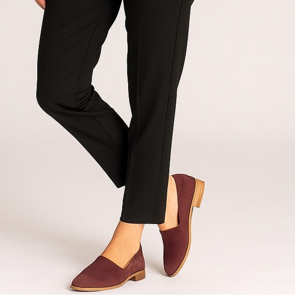 Clarks Women's Pure Belle Slip-On Burgundy Suede - 26168761 - Picture 1 of 9